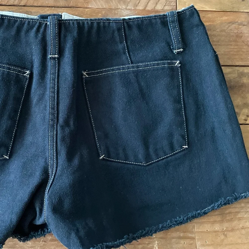 J Crew Denim Fringe Hem Shorts Indigo. - Picture 4 of 4